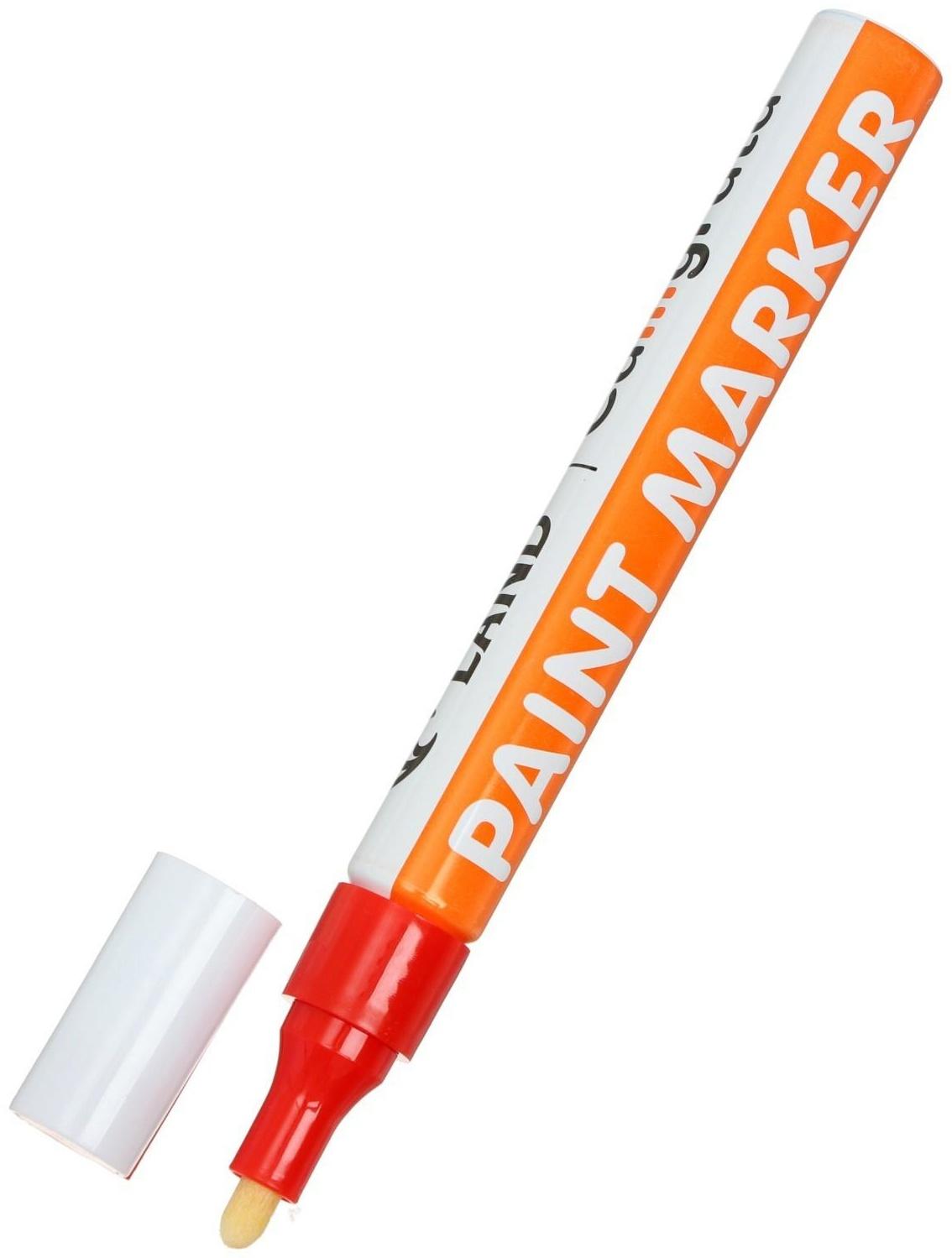 Маркер-краска (лаковый) наконечник пулевидный 4 мм, красная (цена за шт)