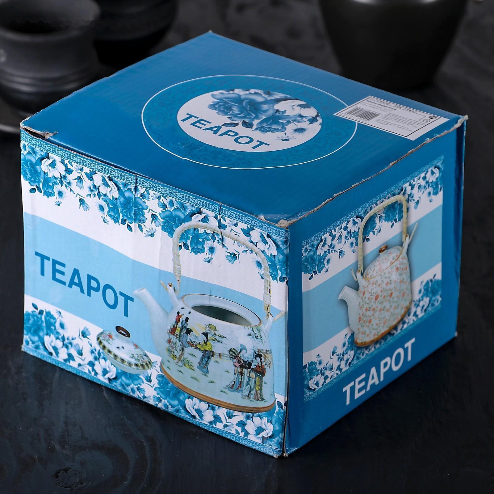 Чайник керамический заварочный «Парк», 900 мл, 17×14×12 см, металлическое сито