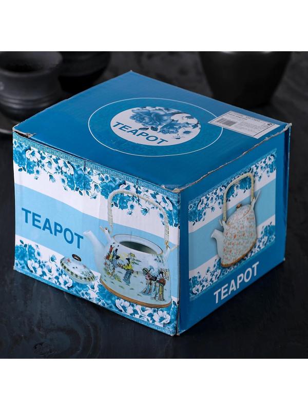 Чайник керамический заварочный «Парк», 900 мл, 17×14×12 см, металлическое сито