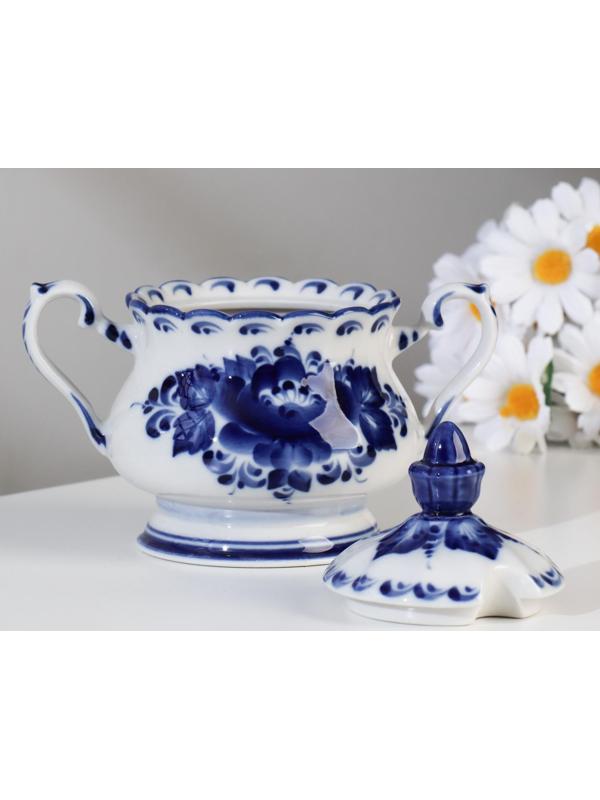 Сахарница «Елена», 13×10×16 см, гжель