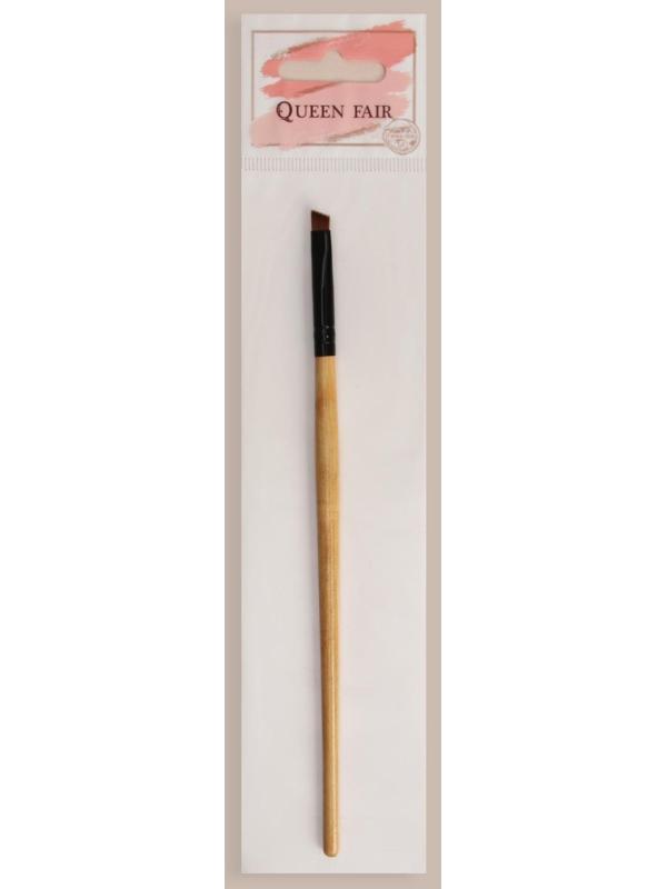 Кисть для макияжа, скошенная, 18 см, цвет бежевый