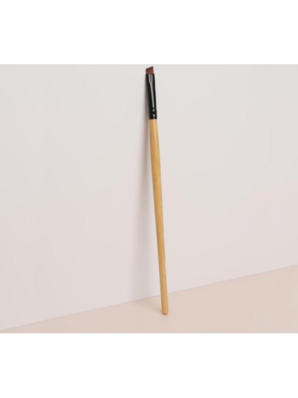 Кисть для макияжа, скошенная, 18 см, цвет бежевый