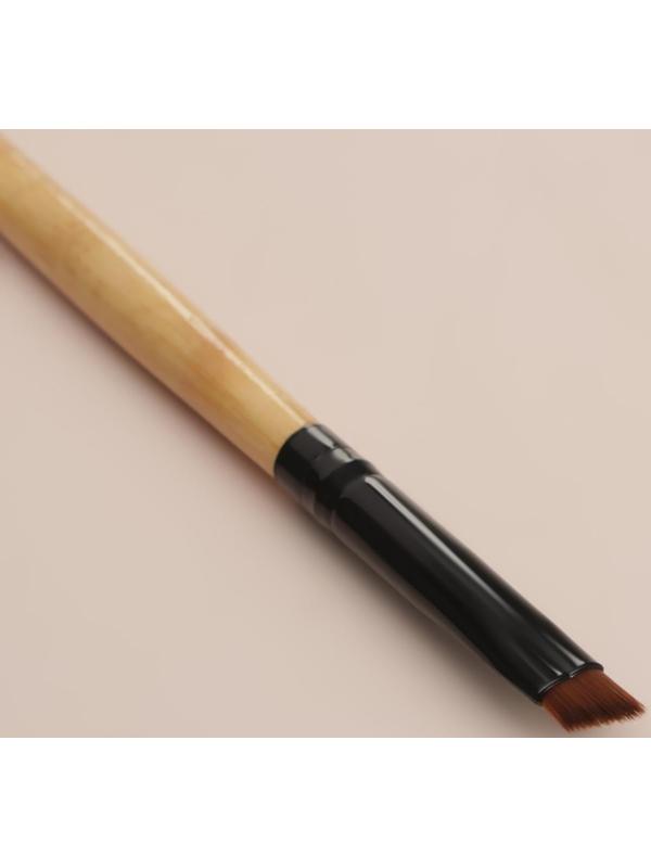 Кисть для макияжа, скошенная, 18 см, цвет бежевый