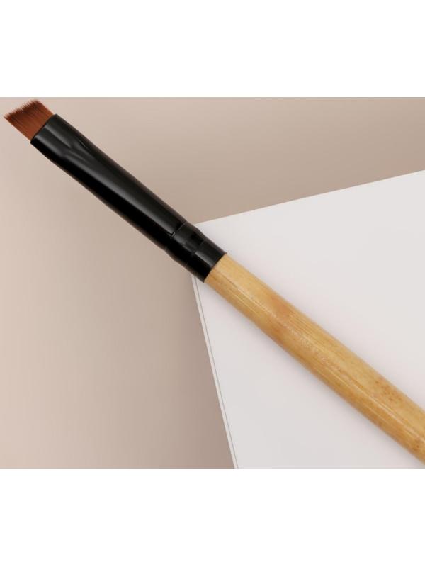 Кисть для макияжа, скошенная, 18 см, цвет бежевый