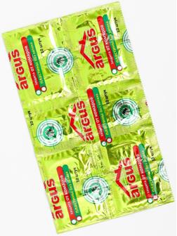 Пластины от комаров ARGUS зеленые без запаха (поперечная) 250