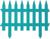 Ограждение декоративное, 35 × 210 см, 5 секций, пластик, бирюзовое, GOTIKA, Greengo