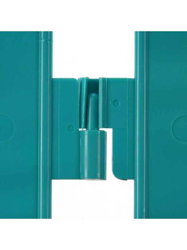 Ограждение декоративное, 35 × 210 см, 5 секций, пластик, бирюзовое, GOTIKA, Greengo