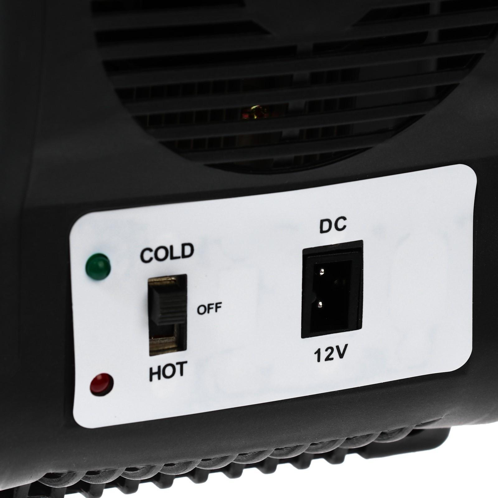 Автохолодильник 6 л, 12 В, функция подогрева, черно-белый