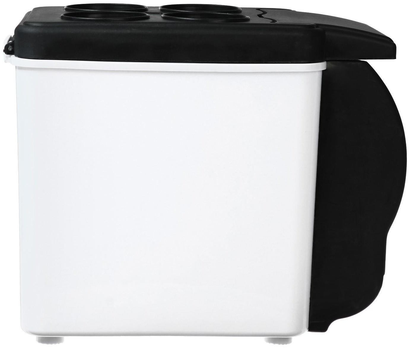 Автохолодильник 6 л, 12 В, функция подогрева, черно-белый