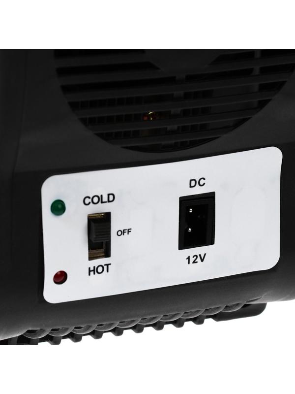 Автохолодильник 6 л, 12 В, функция подогрева, черно-белый