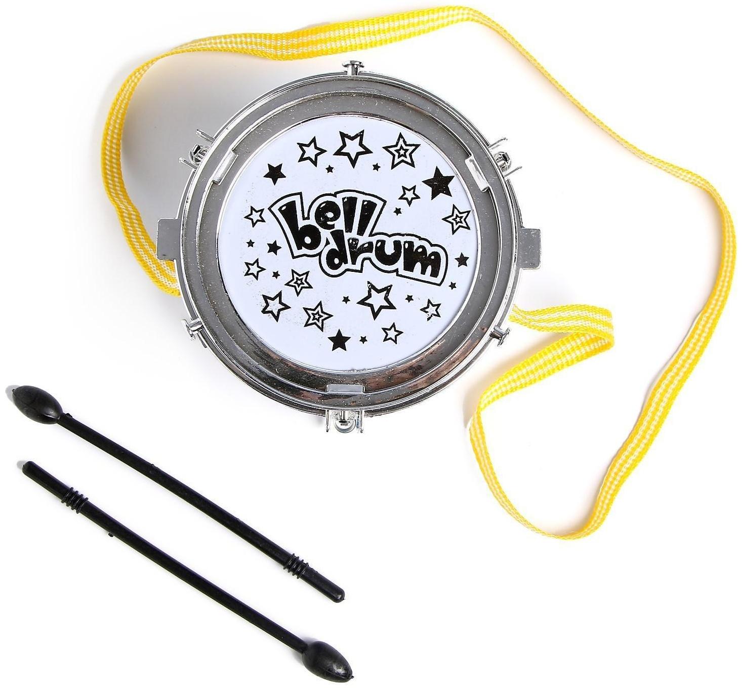 Игрушка барабан «Весёлые минутки», d=11 см, для детей, цвета МИКС