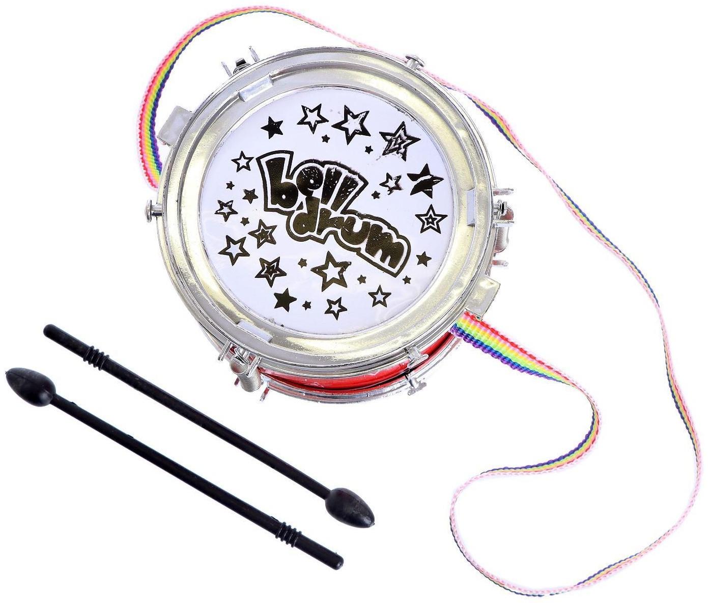 Игрушка барабан «Весёлые минутки», d=11 см, для детей, цвета МИКС