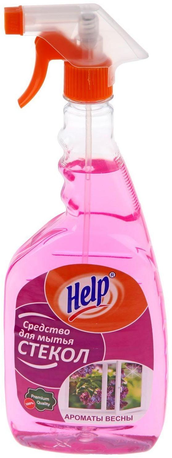 Средство для мытья стёкол и зеркал Help, аромат весны, 750 мл