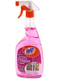 Средство для мытья стёкол и зеркал Help, аромат весны, 750 мл