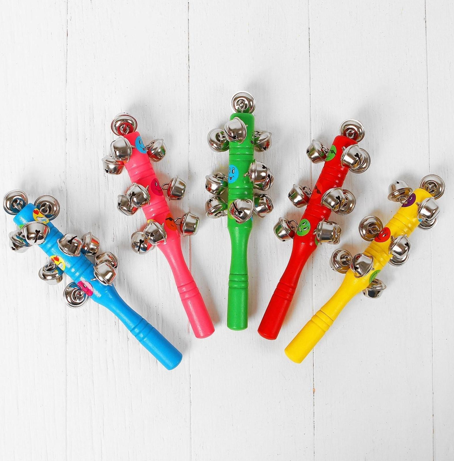 Погремушка с бубенцами «Смайлики», цвета МИКС