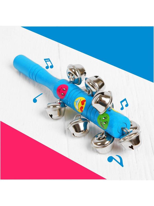Погремушка с бубенцами «Смайлики», цвета МИКС