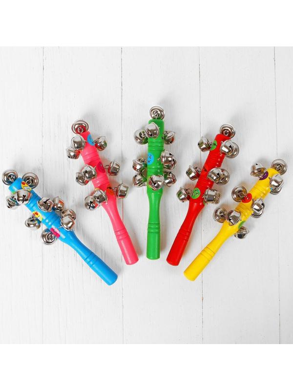 Погремушка с бубенцами «Смайлики», цвета МИКС