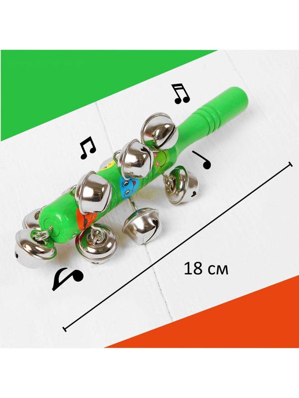 Погремушка с бубенцами «Смайлики», цвета МИКС