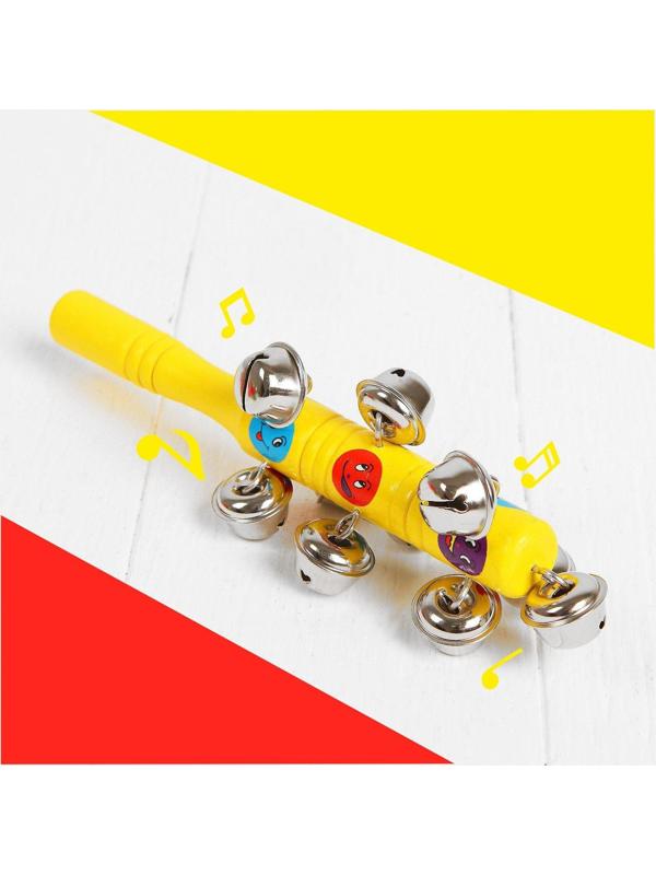 Погремушка с бубенцами «Смайлики», цвета МИКС