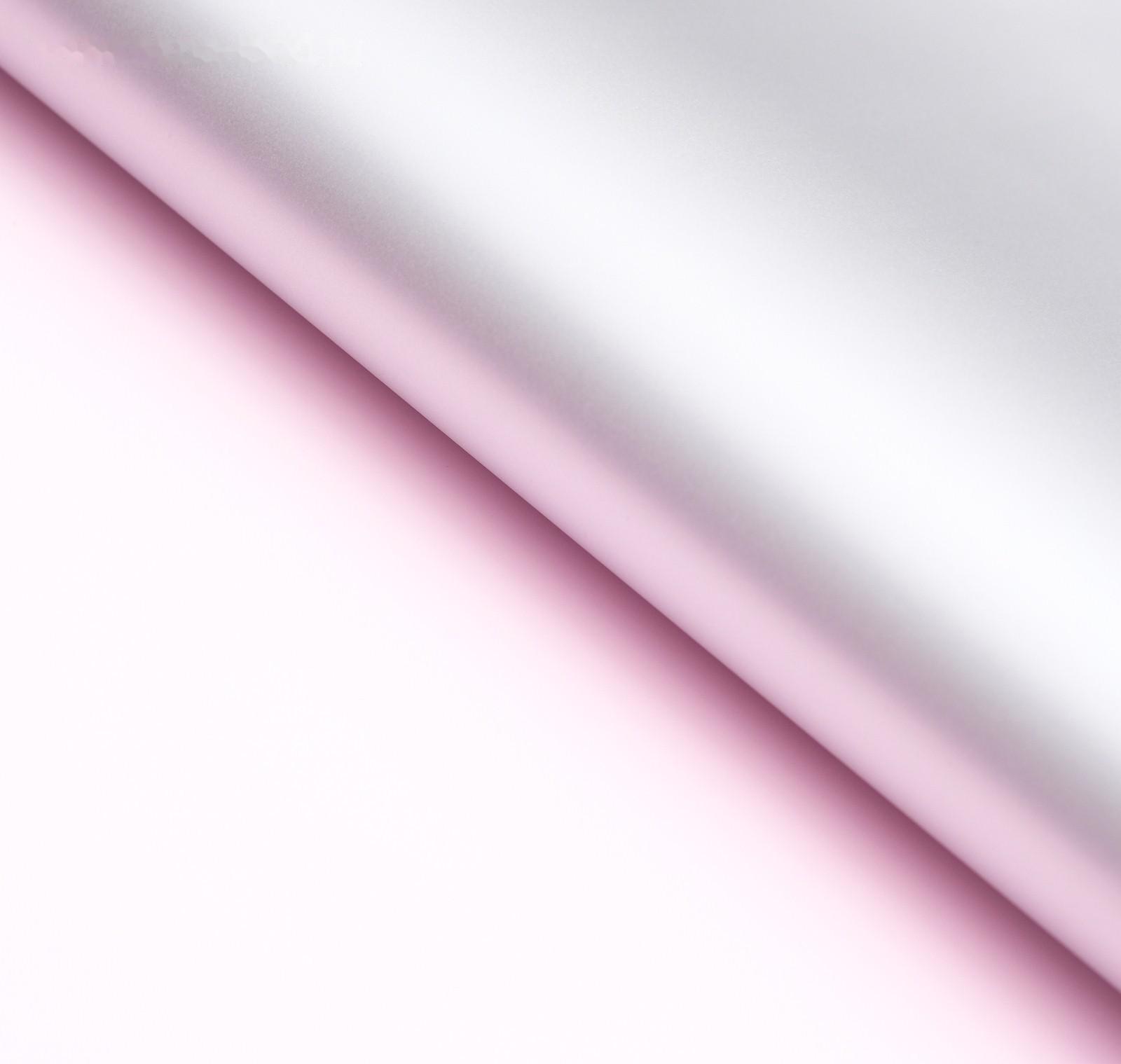 Плёнка двусторонняя цветная матовая 60 х 60 см, цвет розовый/серебристый