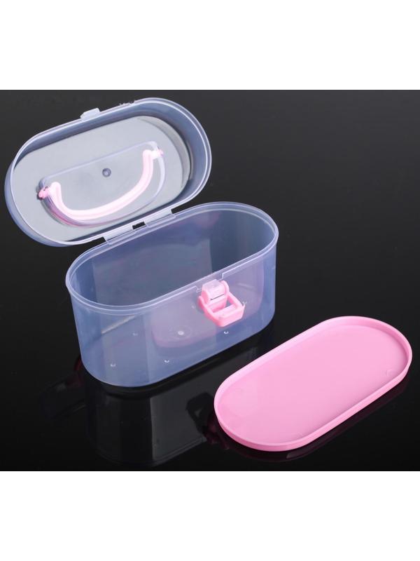 Бокс пластиковый для хранения со вставкой, 12×8×6,5 см, цвет МИКС