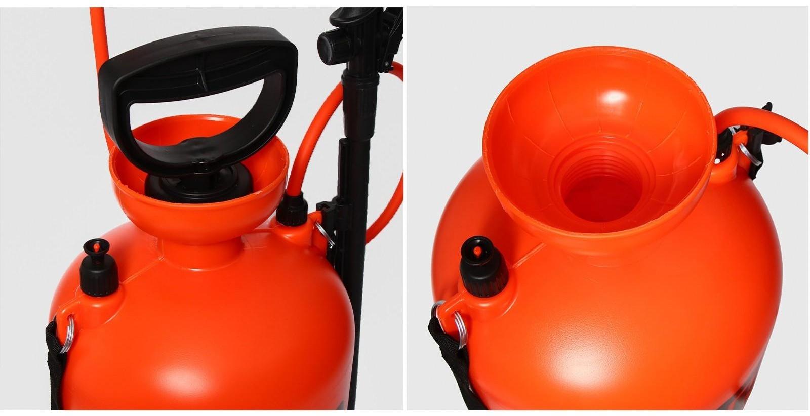 Опрыскиватель помповый ОП-207, 8 л, термоусадка, пластиковый брандспойт 208, «Жук»