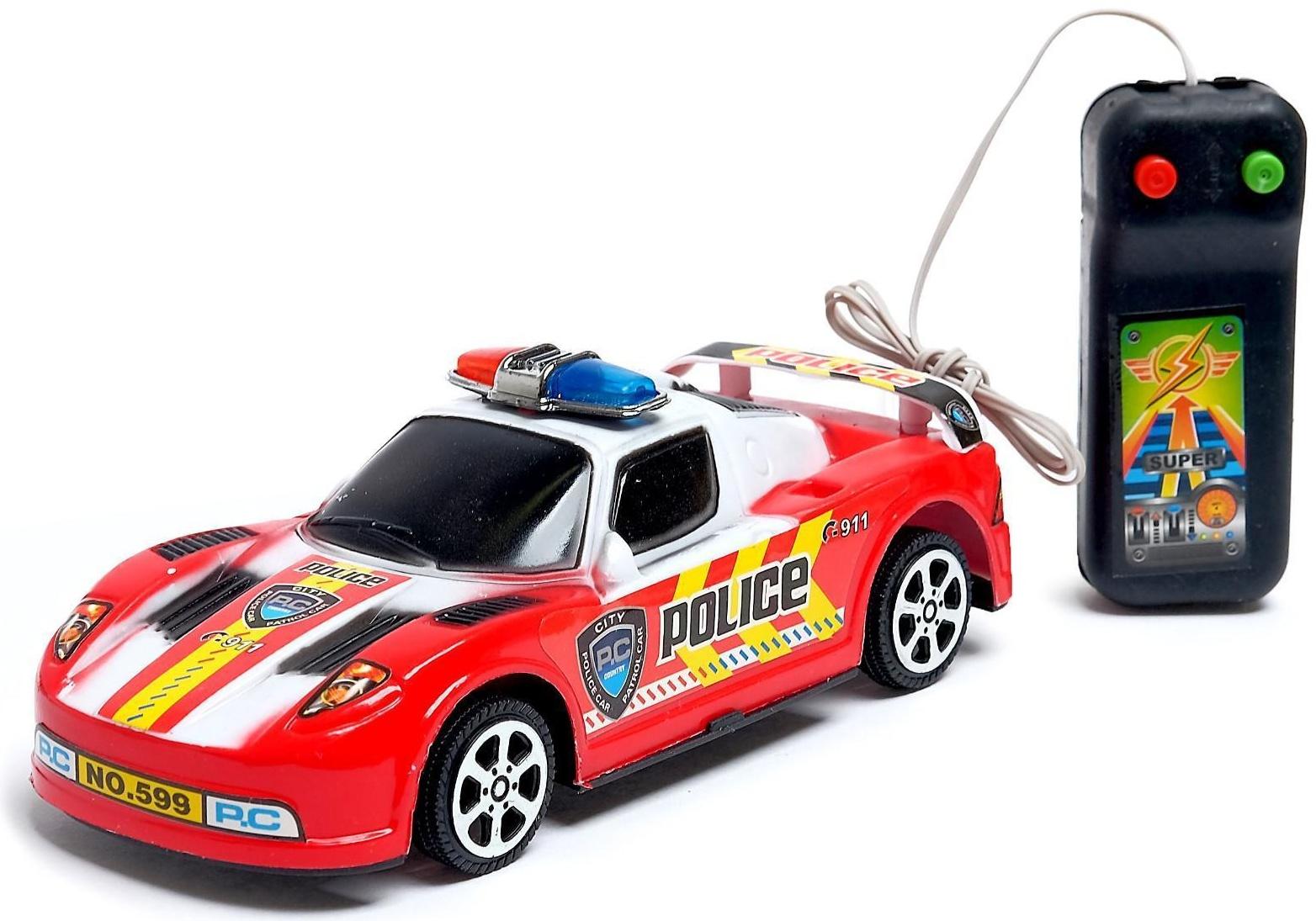 Машина «Полиция», на дистанционном управлении, работает от батареек, МИКС