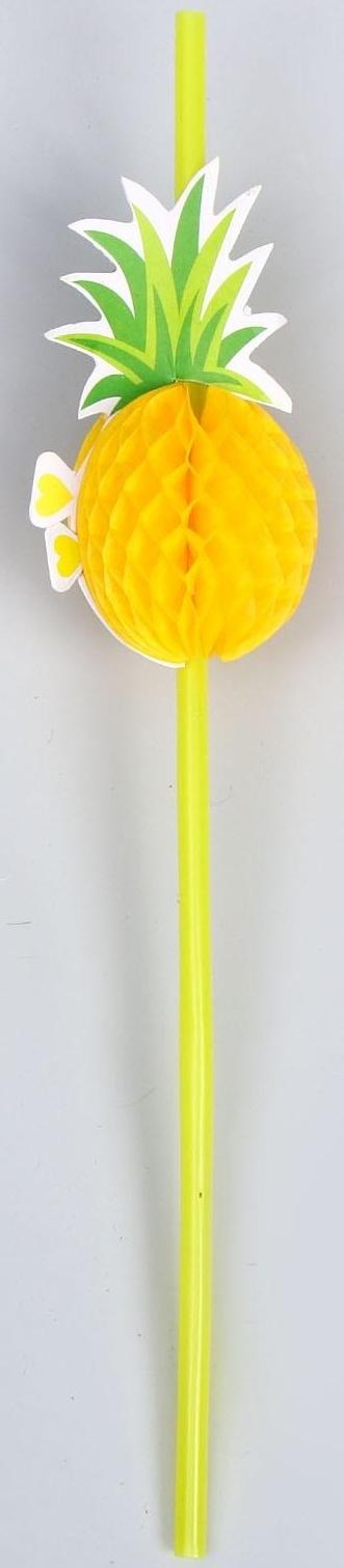 Трубочка для коктейля «Ананас», набор 12 шт.