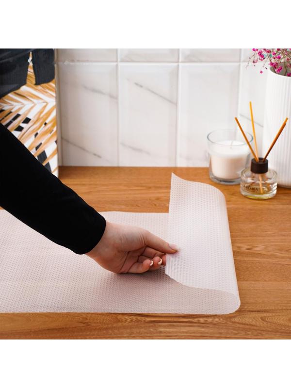 Коврик противоскользящий Доляна «Круги», 30×150 см, прозрачный