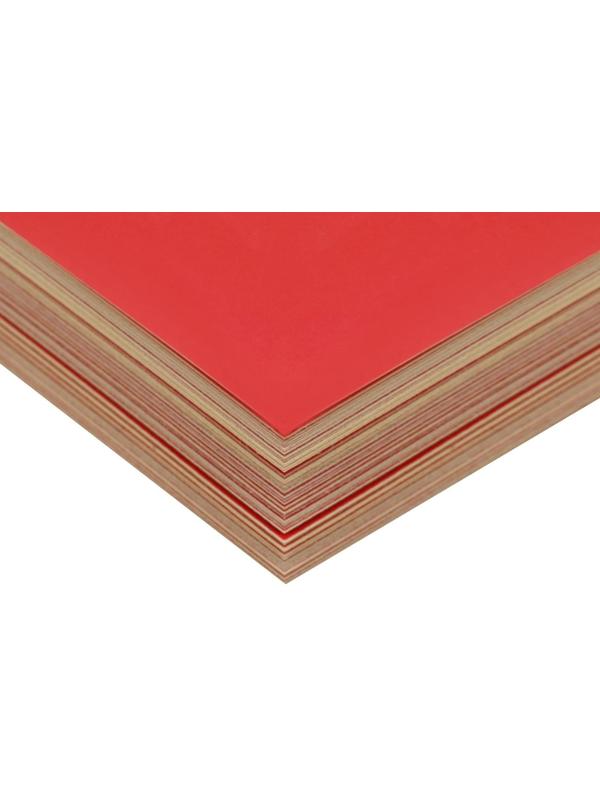 Бумага А4, 100 листов, 80 г/м2, самоклеящаяся, флуоресцентная, красная