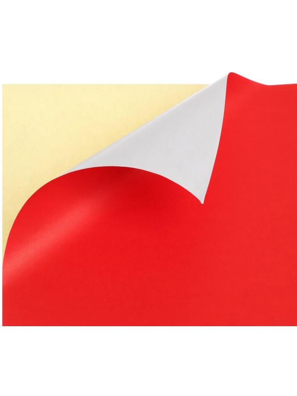 Бумага А4, 100 листов, 80 г/м2, самоклеящаяся, флуоресцентная, красная