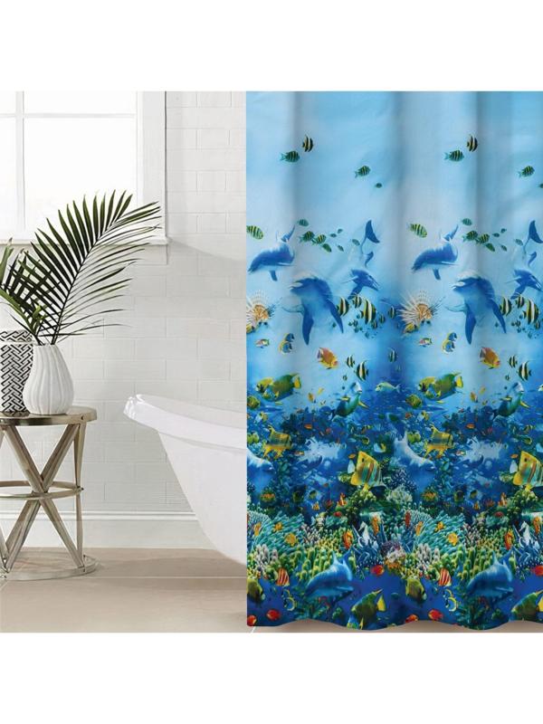 Штора для ванны Доляна «Морская», 180×180 см, EVA