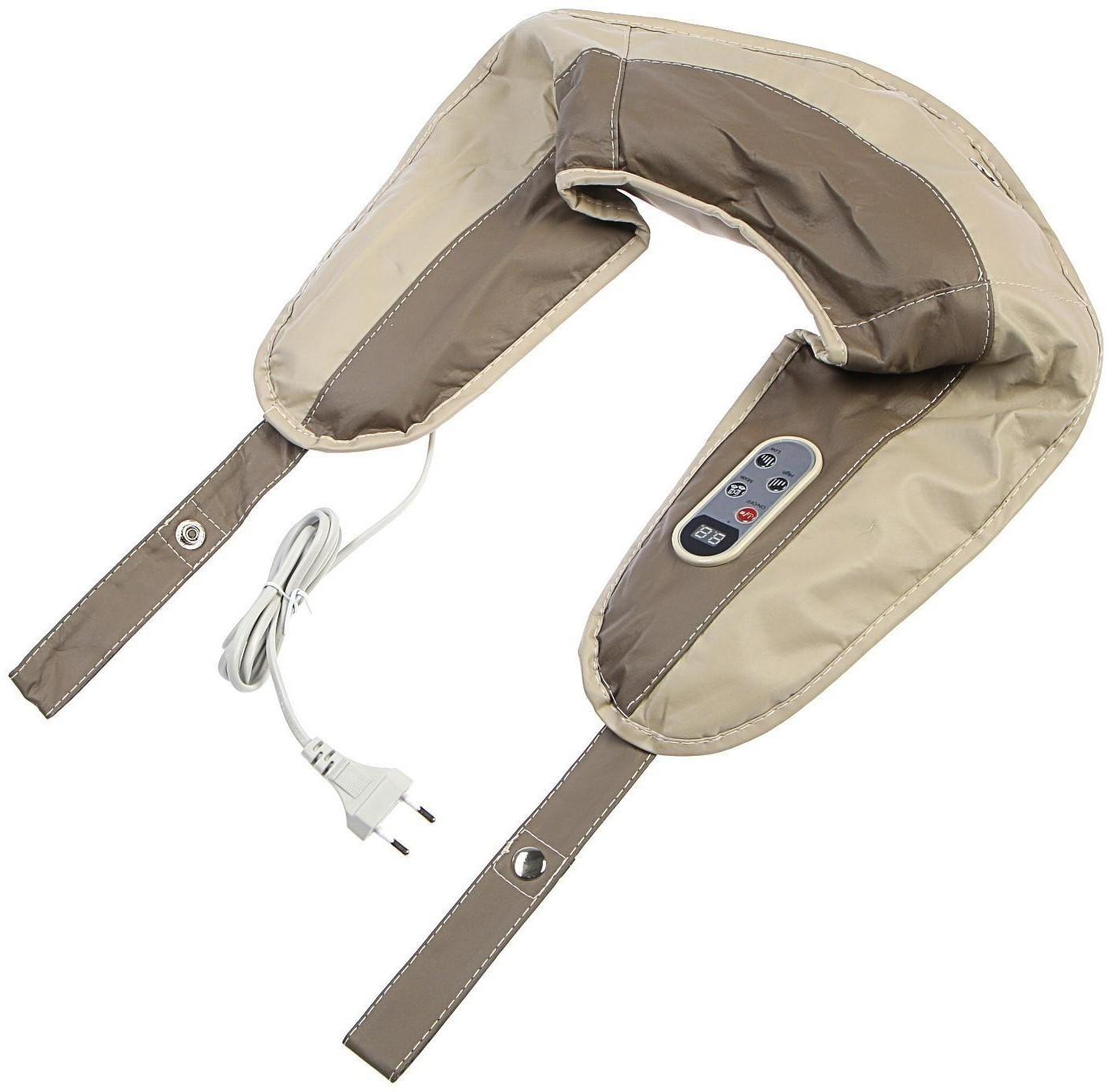 Массажёр для спины и шеи Luazon 9016, наплечный, пульт, 99 режимов, 220 В