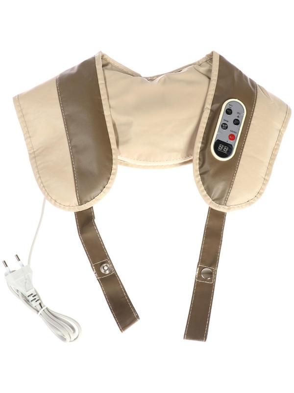 Массажёр для спины и шеи Luazon 9016, наплечный, пульт, 99 режимов, 220 В