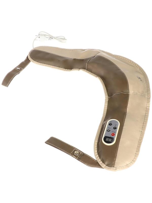 Массажёр для спины и шеи Luazon 9016, наплечный, пульт, 99 режимов, 220 В