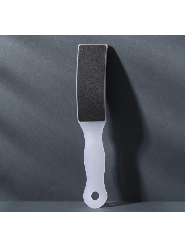 Тёрка для ног, наждачная, двусторонняя, 22 см, цвет белый