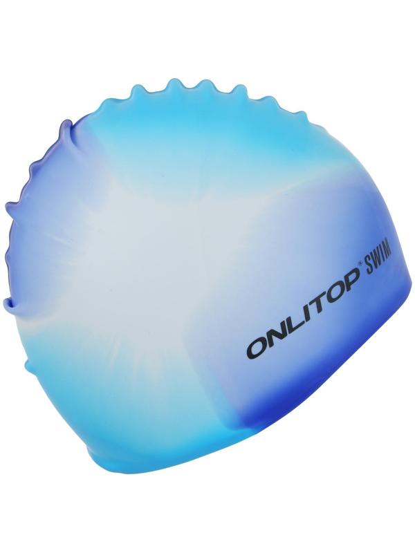 Шапочка для бассейна взрослая ONLYTOP Swim, силиконовая, обхват 54-60 см, цвета микс