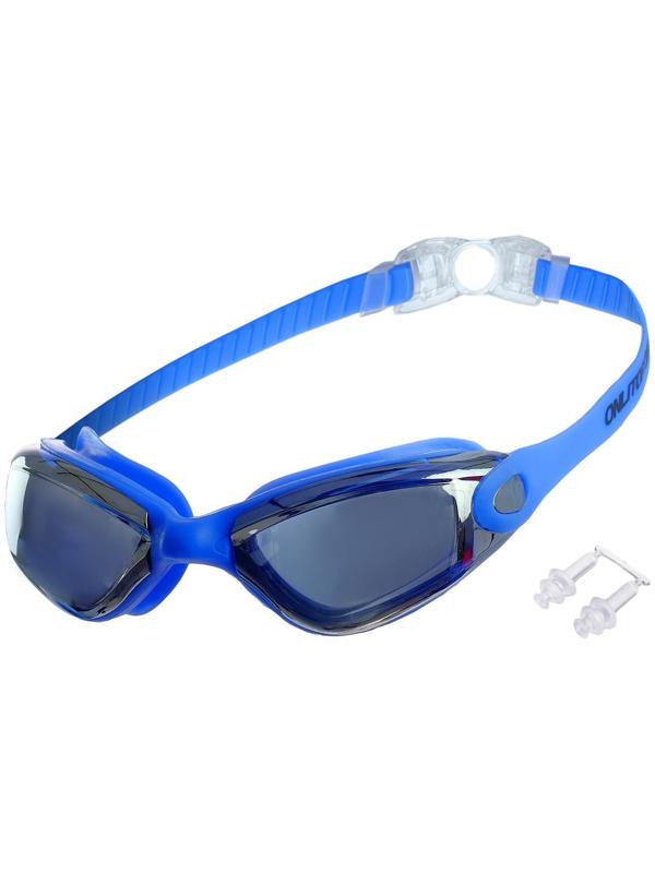 Очки для плавания взрослые + беруши, цвета микс