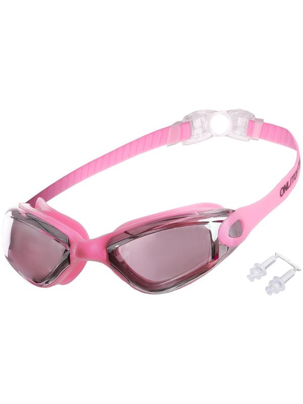 Очки для плавания взрослые + беруши, цвета микс