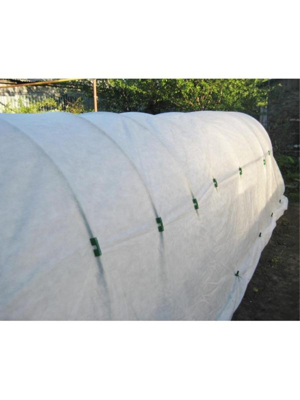 Зажим для крепления укрывного материала, d = 12 мм, цвет зелёный, набор 20 шт.