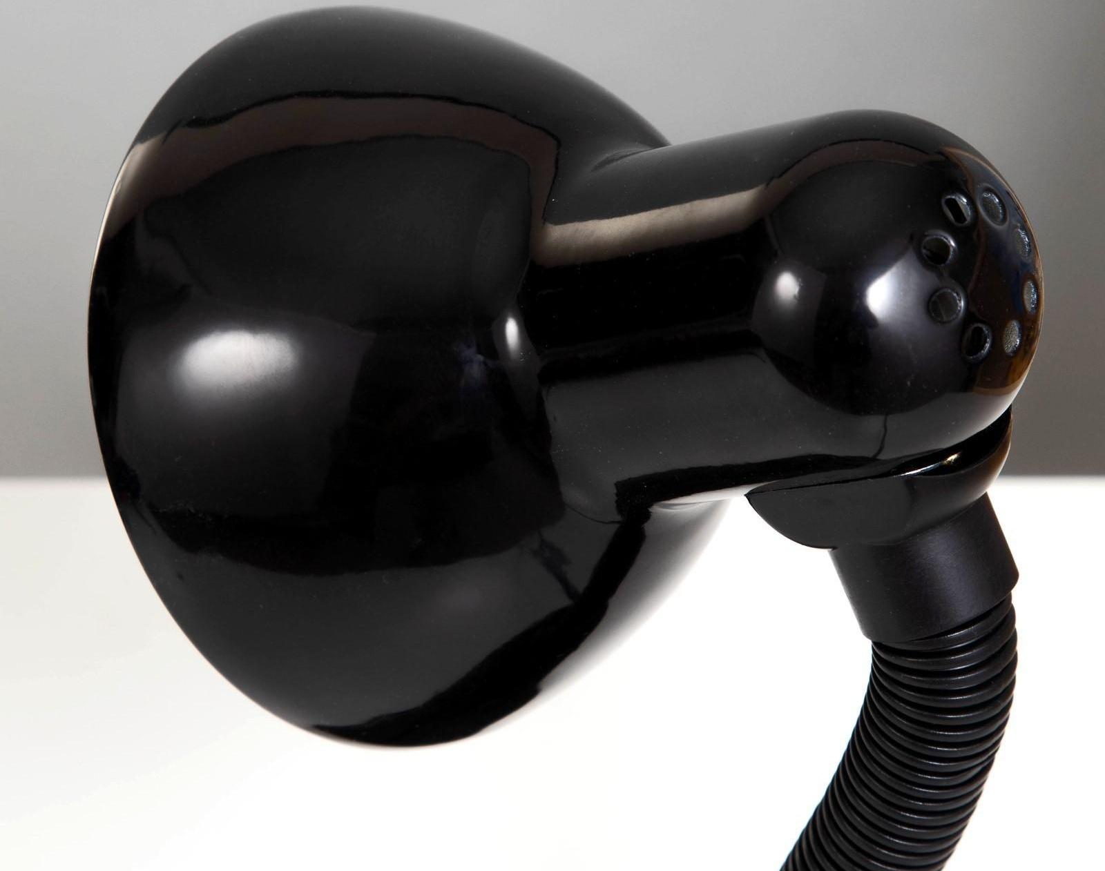 Лампа настольная Е27, с выкл. на зажиме (220В) черная (108В)