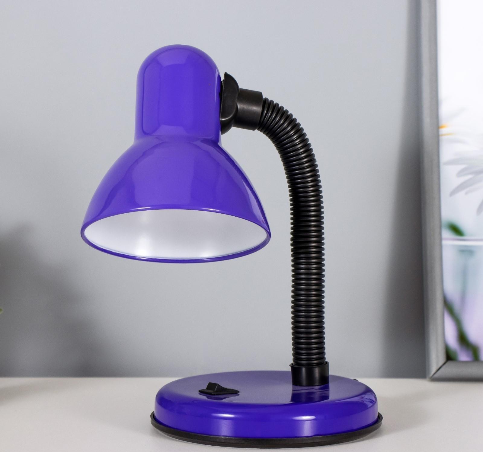 Лампа настольная Е27, с выкл. (220В) фиолетовая (203В)