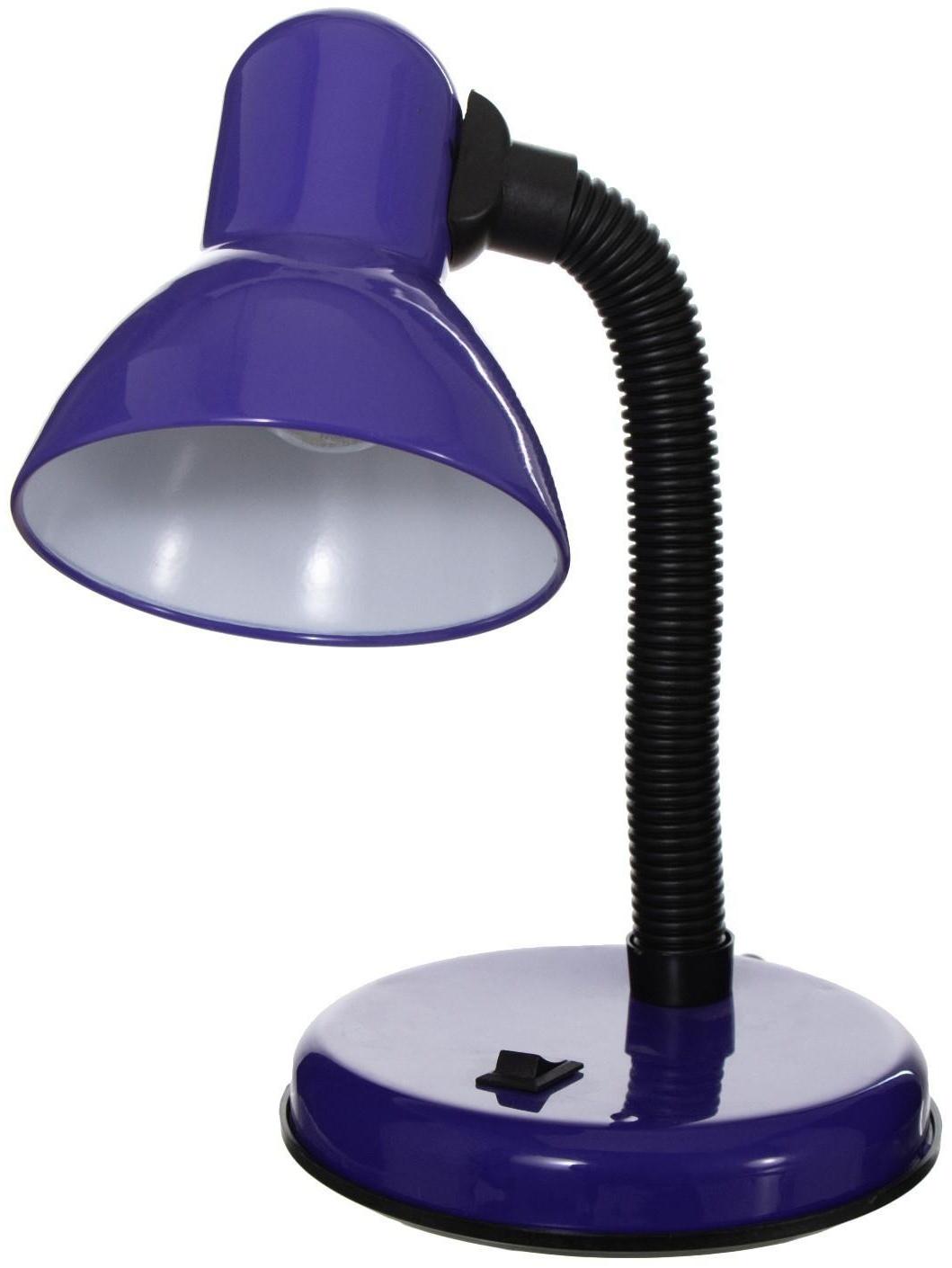 Лампа настольная Е27, с выкл. (220В) фиолетовая (203В)