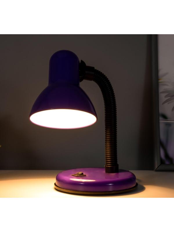 Лампа настольная Е27, с выкл. (220В) фиолетовая (203В)