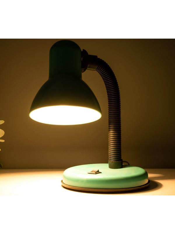 Лампа настольная Е27, с выкл. (220В) зеленая (203В)
