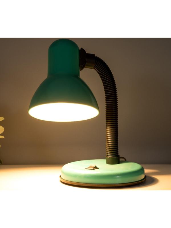 Лампа настольная Е27, с выкл. (220В) зеленая (203В)