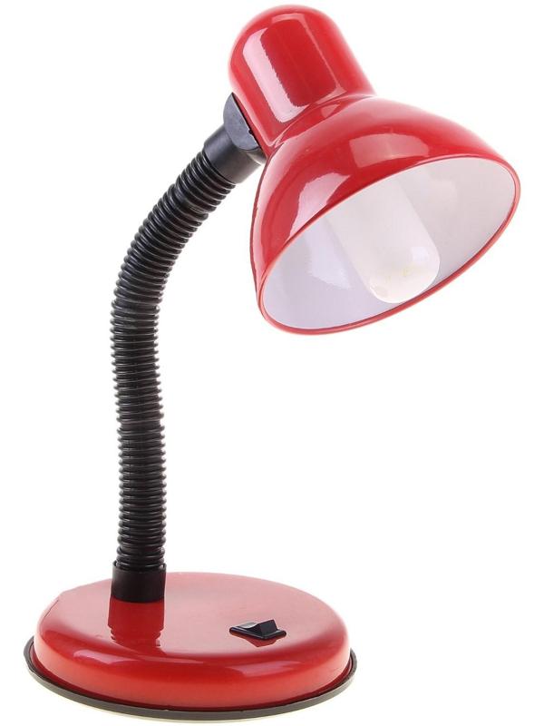 Лампа настольная Е27, с выкл. (220В) красная (203В)
