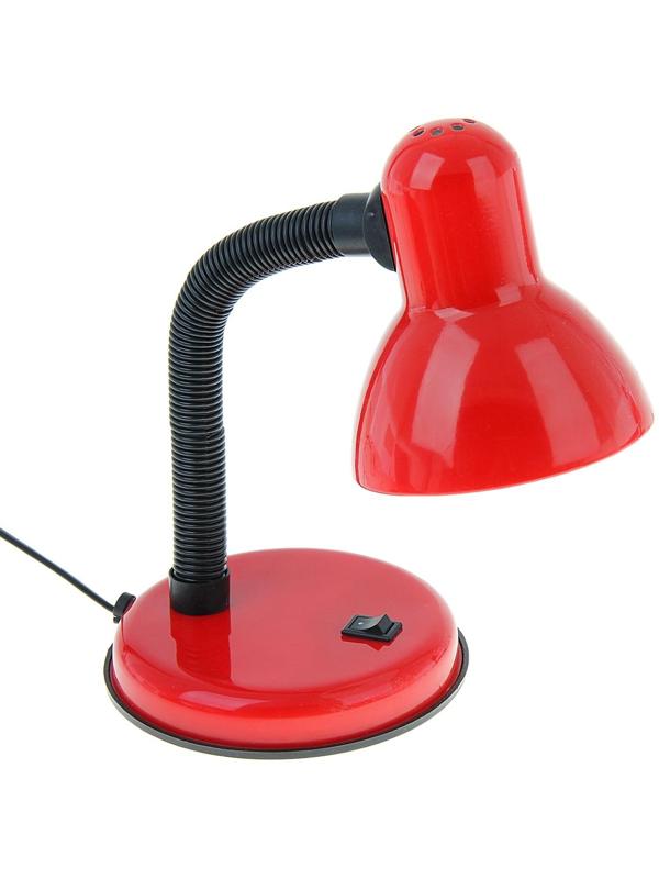 Лампа настольная Е27, с выкл. (220В) красная (203В)
