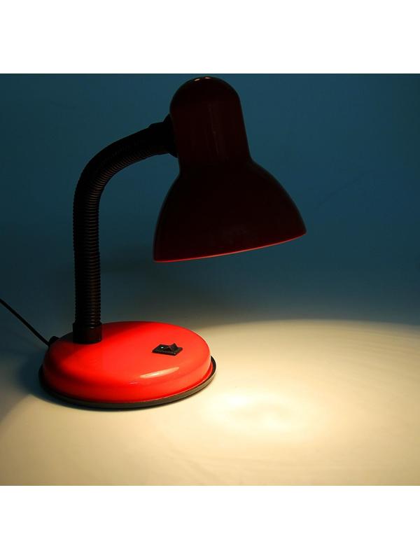 Лампа настольная Е27, с выкл. (220В) красная (203В)