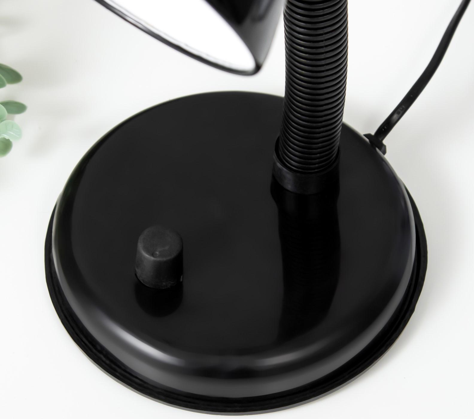 Лампа настольная Е27, светорегулятор (220В) черная (203А)